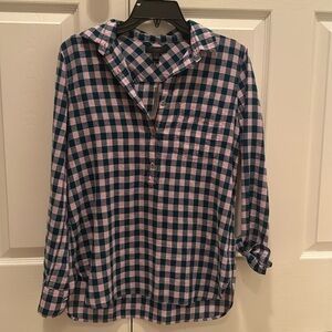 NWT J Crew Gingham cotton button down size 0